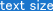 text size