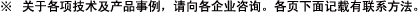 ※　关于各项技术及产品事例，请向各企业咨询。各页下面记载有联系方法。